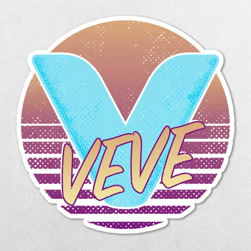Veve Collectibles Retro Logo Sticker.