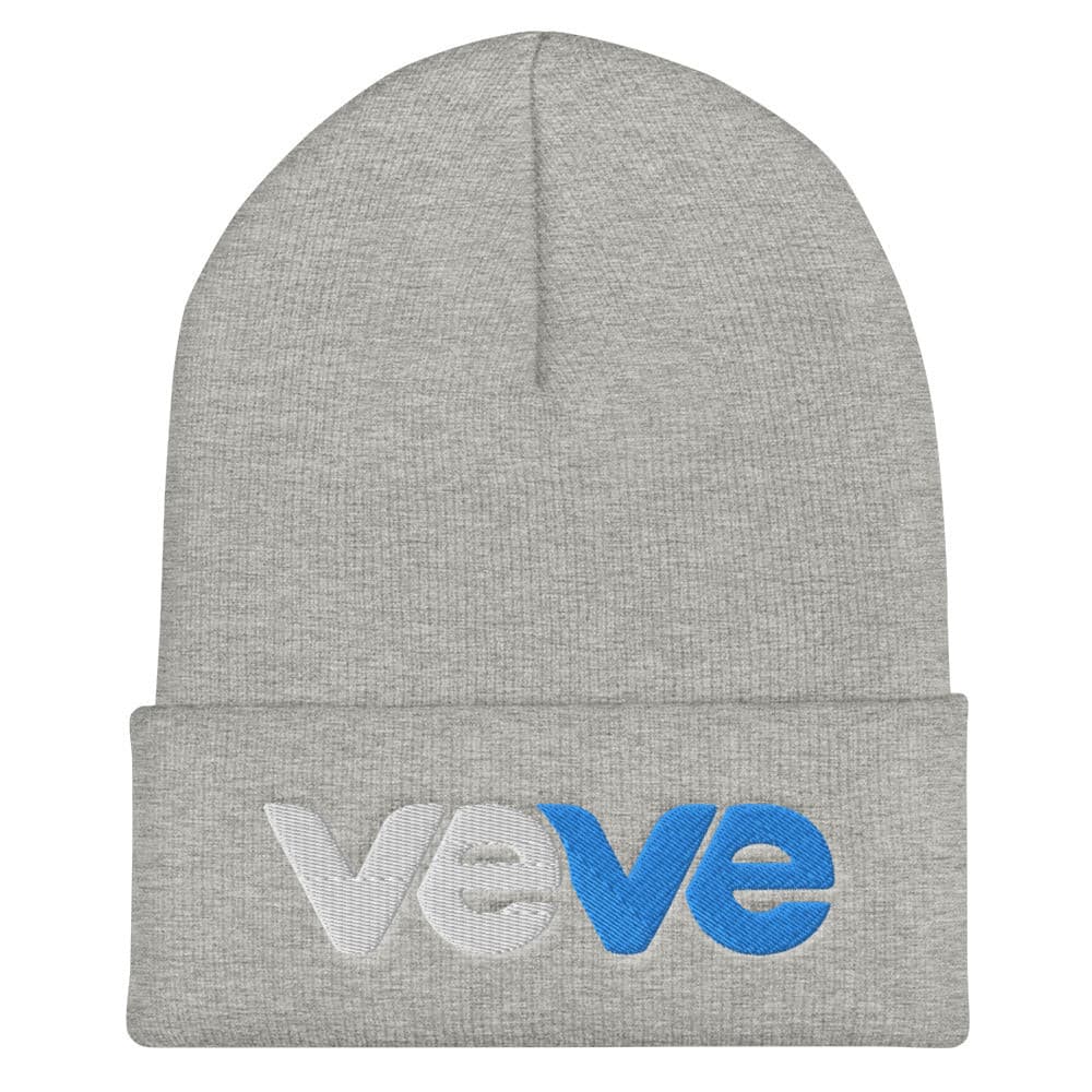 heather light grey Veve Digital Collectables Logo beanie