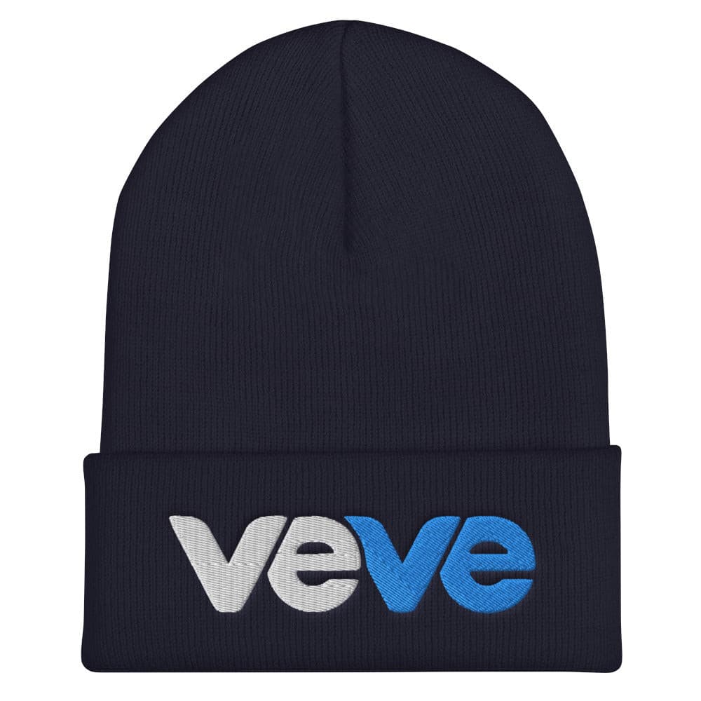 navy blue Veve Digital Collectables Logo beanie