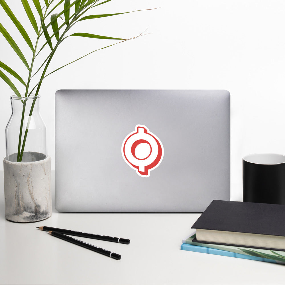Veve OMI Logo token Sticker on Laptop