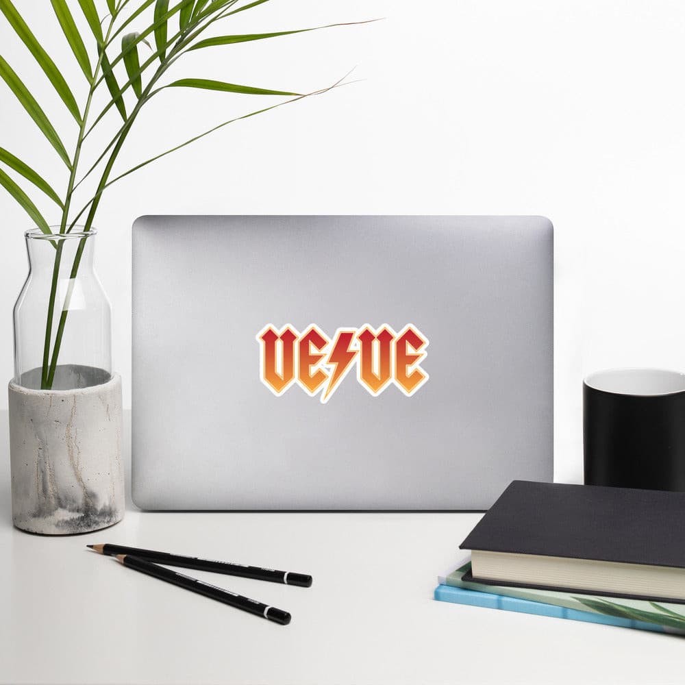 Veve Collectables AC/DC Classic Rock Logo sticker on a laptop