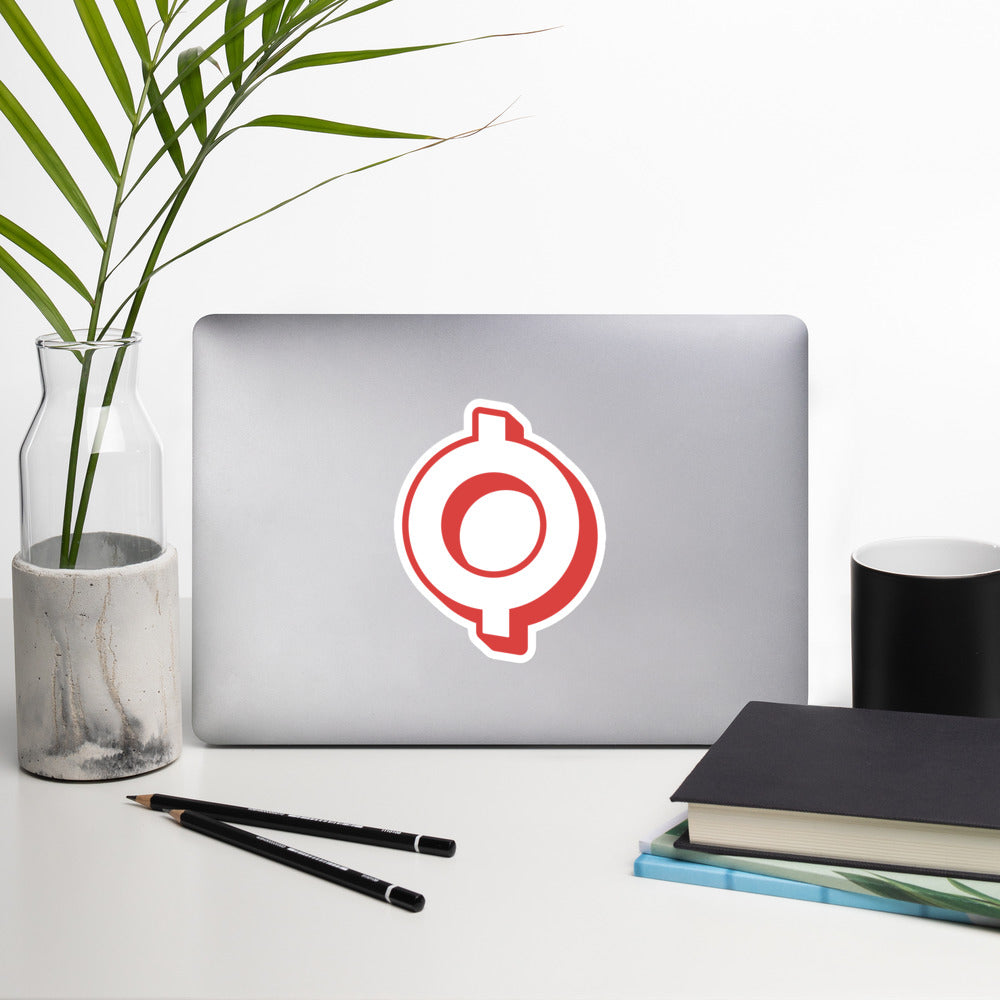 Veve OMI Logo token Sticker on Laptop