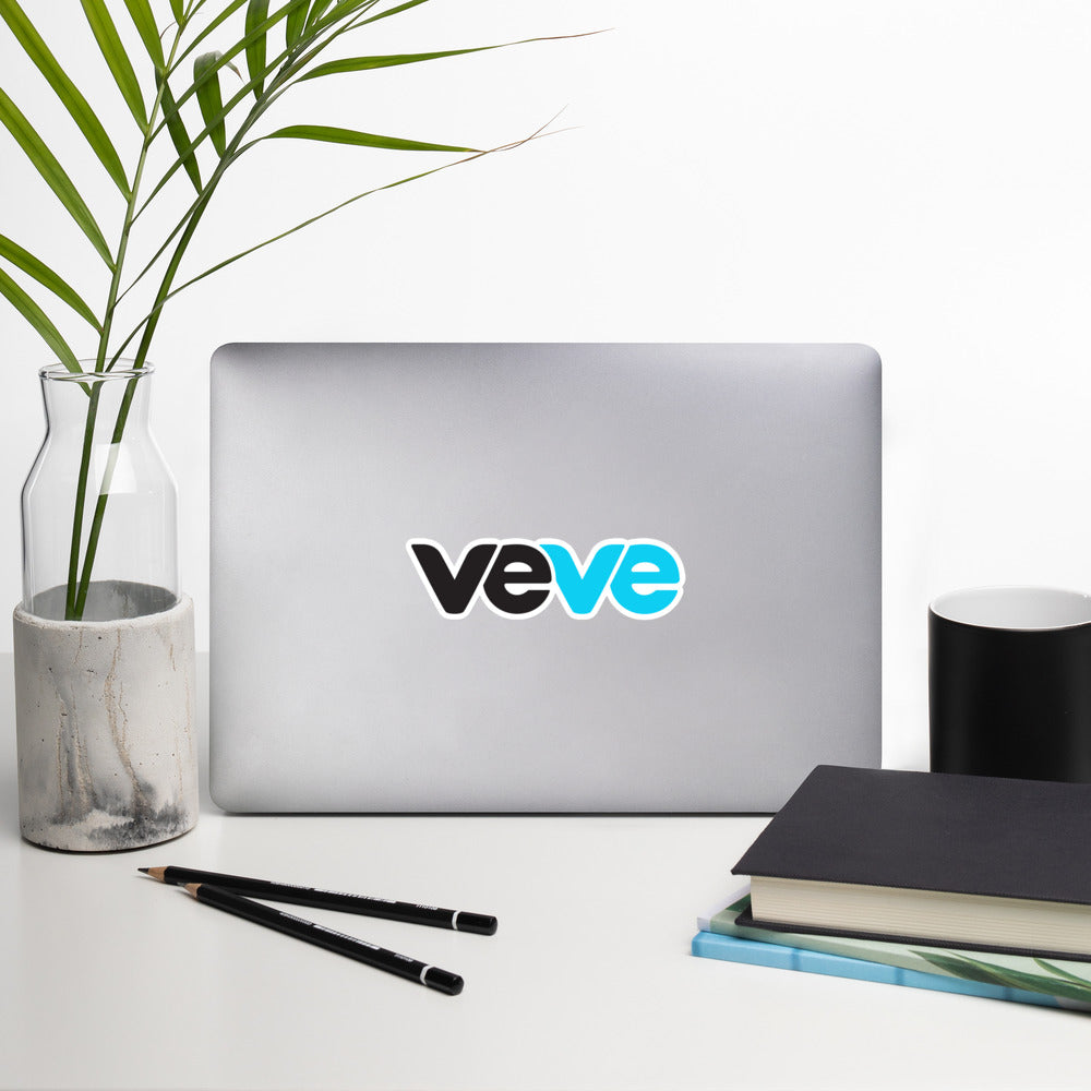Veve Digital Collectables Logo Sticker on laptop