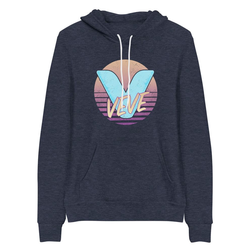 heather navy blue Veve Collectables Retro Logo unisex hoodie