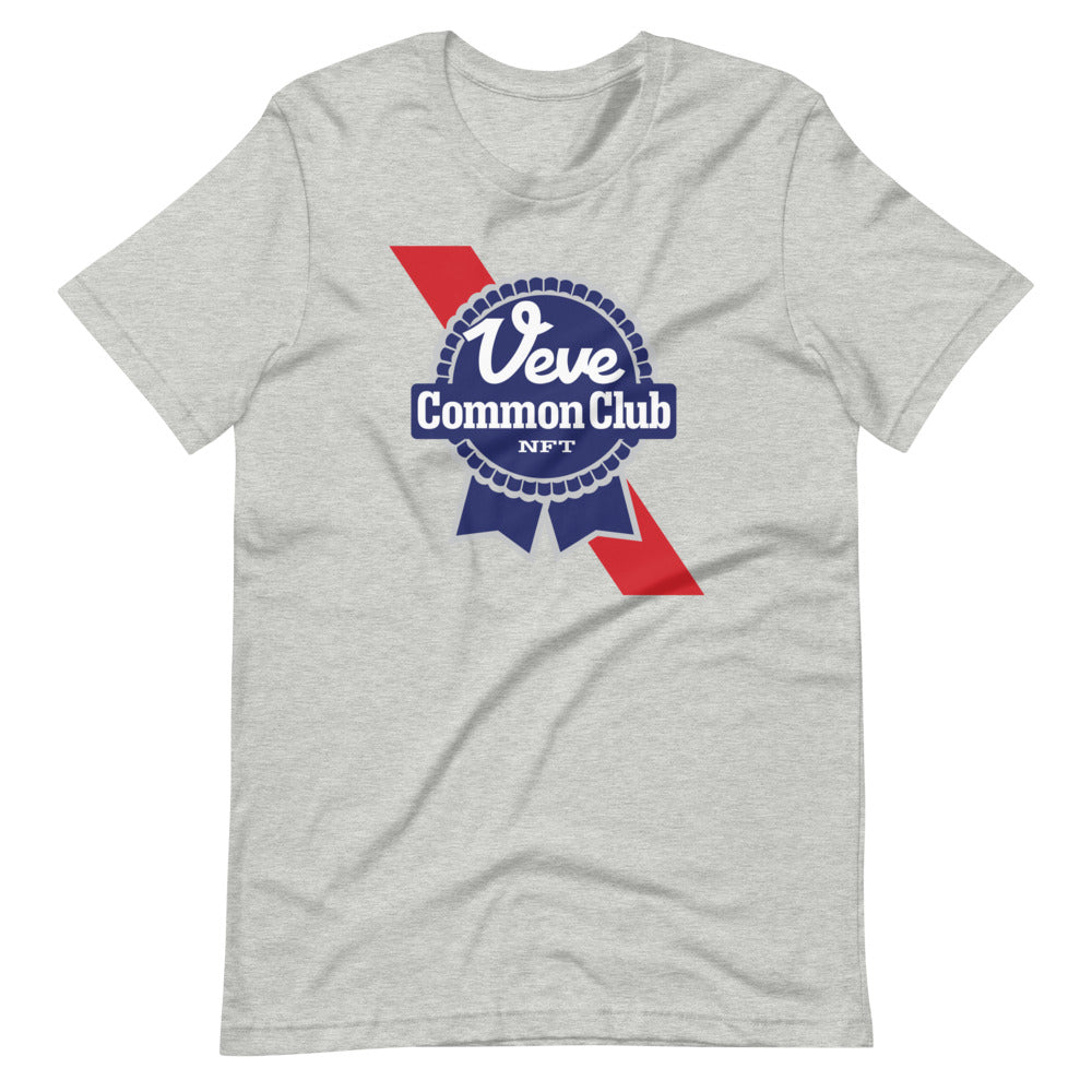 heather grey Veve Collectables PBR Blue Ribbon Logo t-shirt