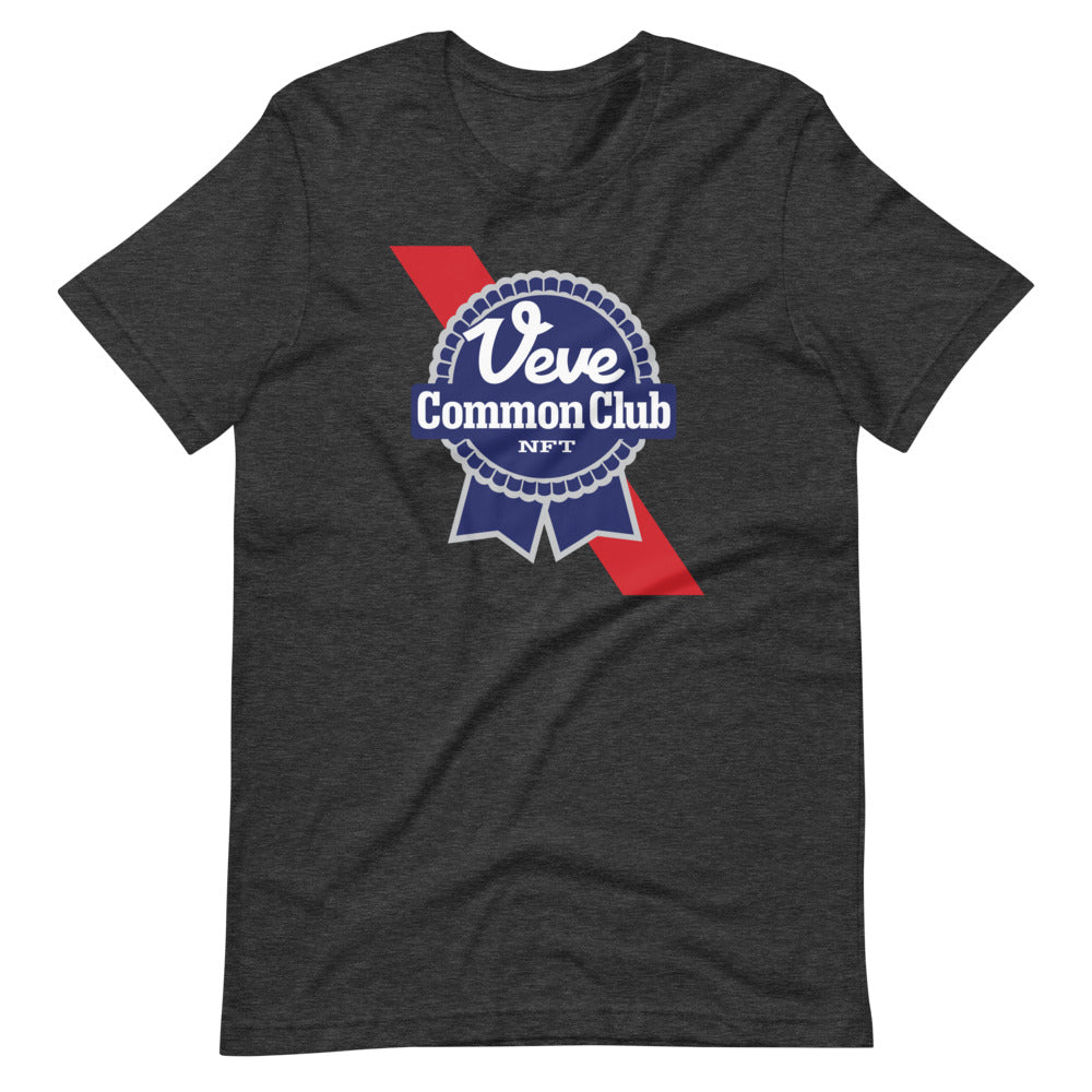 heather grey Veve Collectables PBR Blue Ribbon Logo t-shirt