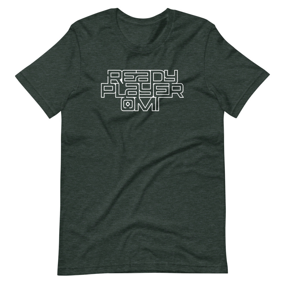 heather forest green Ready Player OMI Logo t-shirt