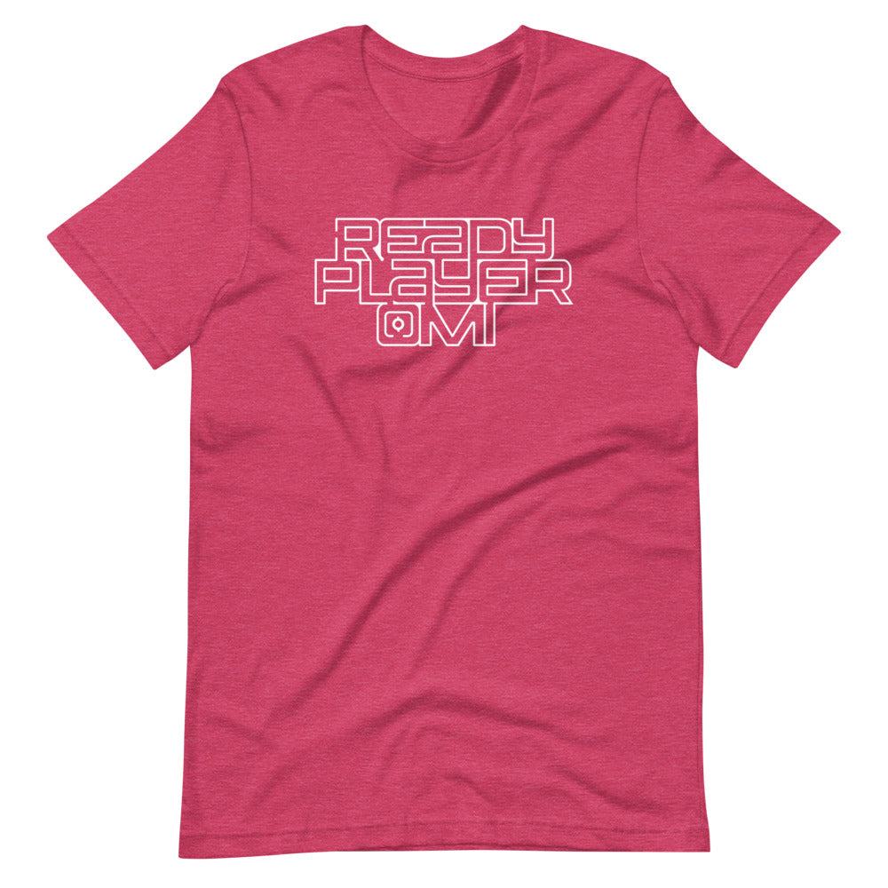 heather red pink Ready Player OMI Logo t-shirt