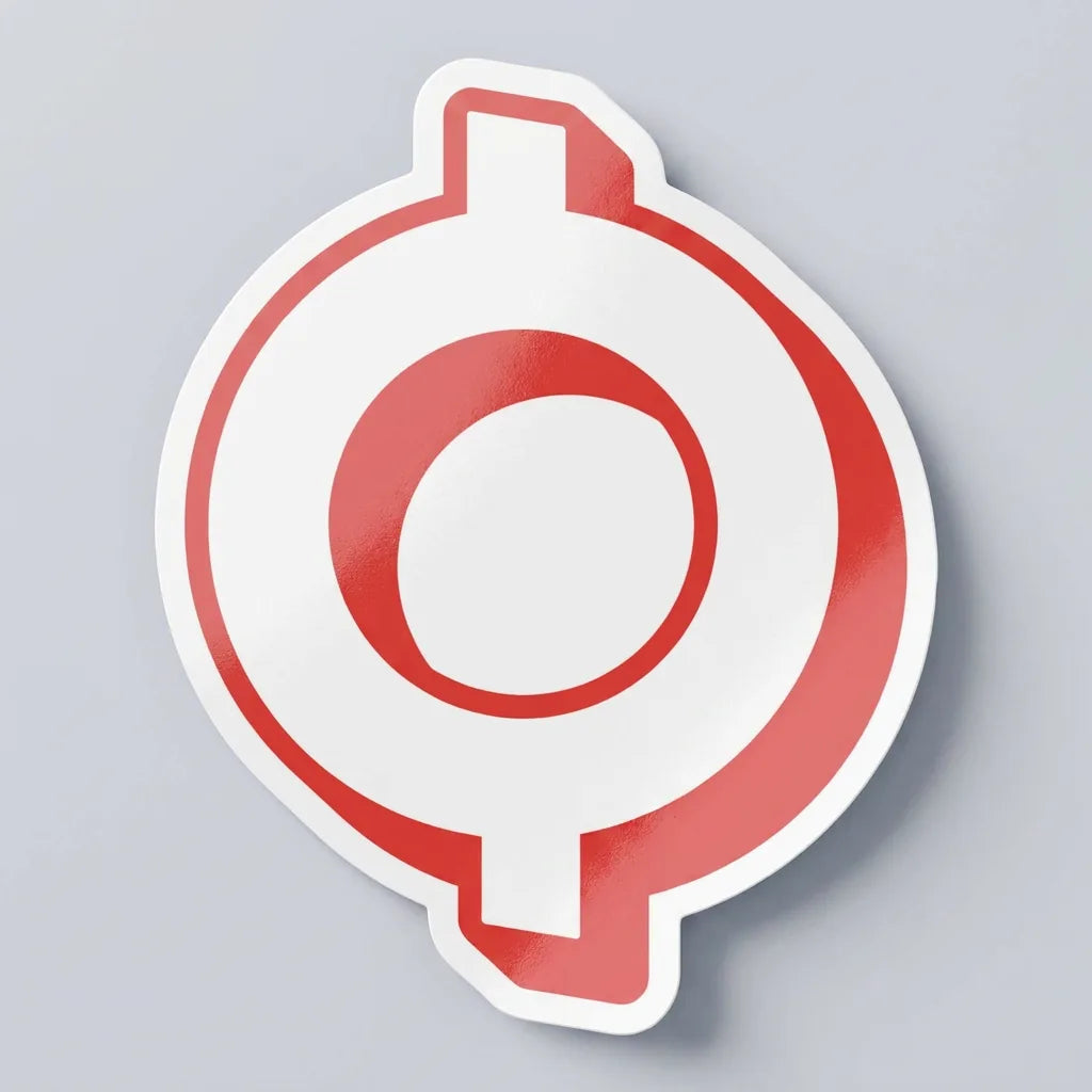 ECOMI OMI Logo Sticker — die-cut kiss-cut vinyl sticker on Common Club studio backdrop