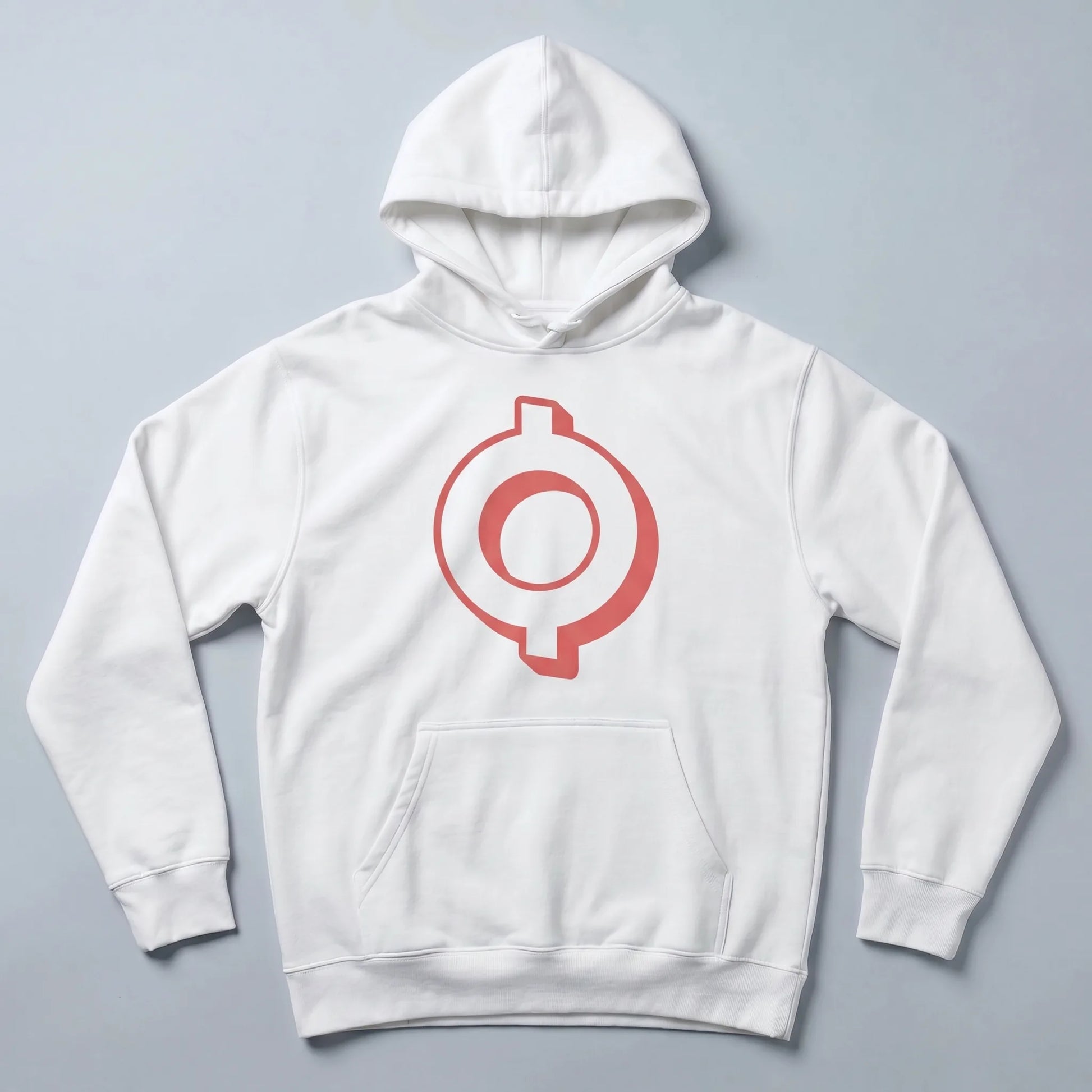Omi Token Logo Premium Hoodie — fandom collecting hoodie from Common Club, OMI symbol flat lay