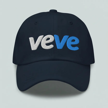 Veve Digital Collectibles New Logo Dad Hat — Navy color variant, flatlay from Common Club