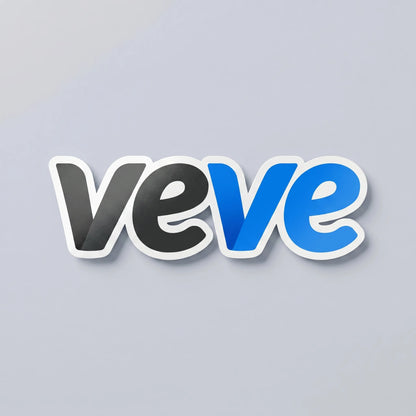 Veve Digital Collectibles New Logo Sticker — die-cut kiss-cut vinyl sticker on Common Club studio backdrop