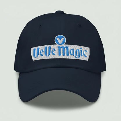 VeVe Magic Dad Hat — Navy color variant, flatlay from Common Club