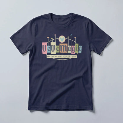 VeVe Magic T-Shirt — fandom collecting tee in navy, flat-lay front view from Common Club