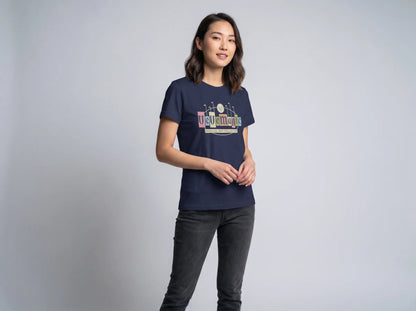 VeVe Magic T-Shirt — fandom collecting tee in navy, modeled front view from Common Club