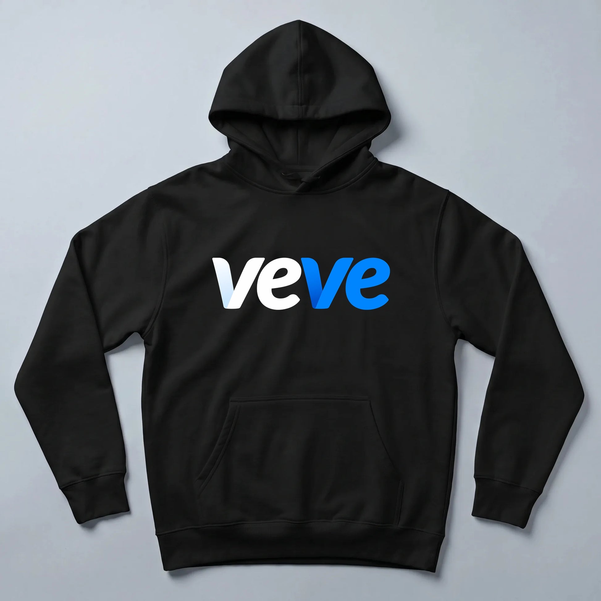 Common Club VeVe collector hoodie, flatlay on a neutral studio backdrop