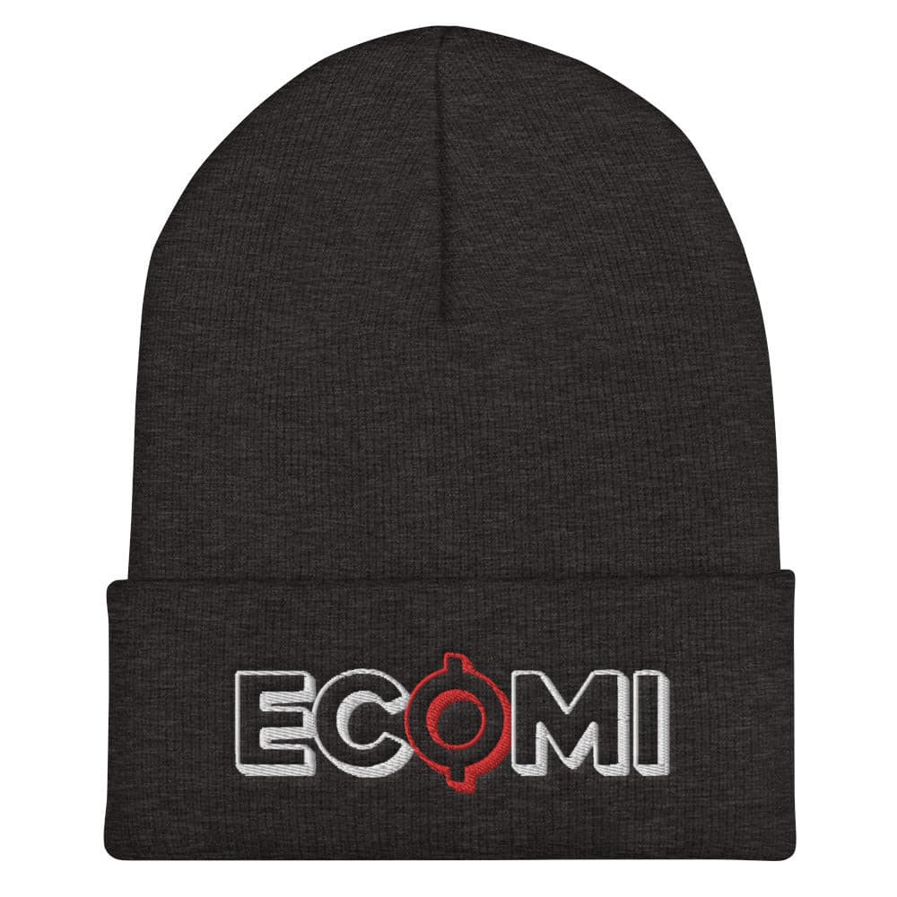 Grey Ecomi Text Logo beanie
