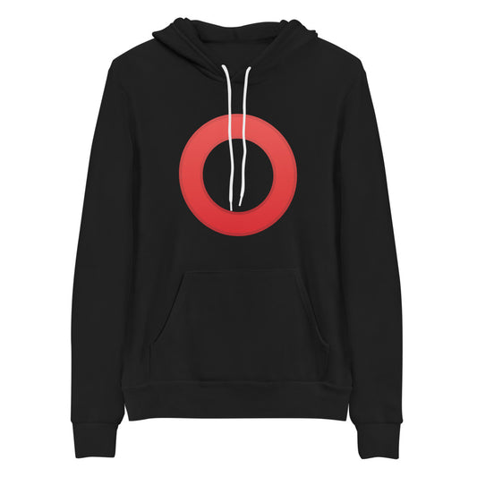 Black Ecomi OMI Red Circle Logo unisex hoodie