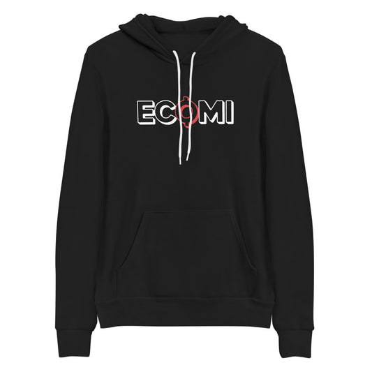 black Ecomi Text Logo unisex hoodie