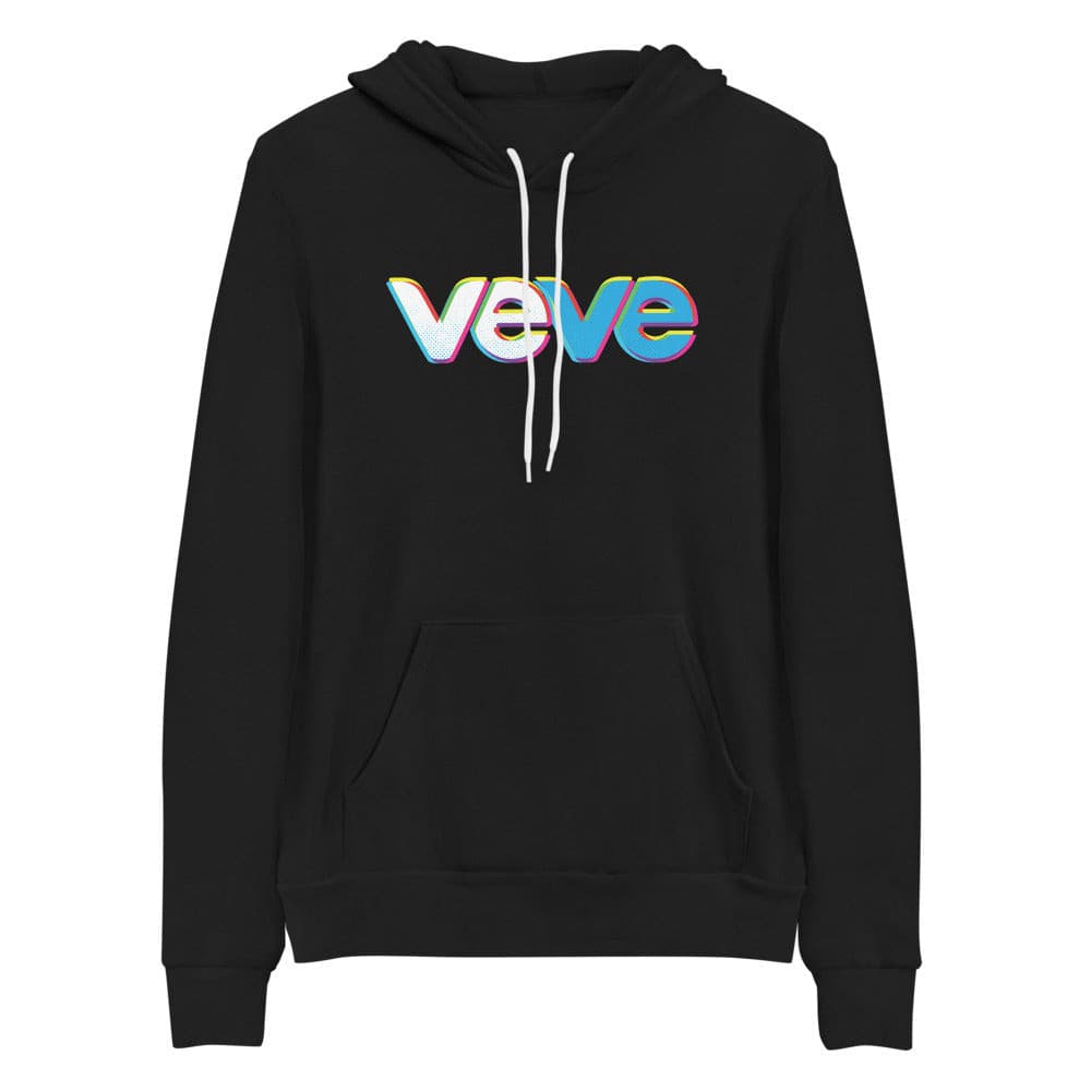 black Veve Collectables Primary Glow Logo unisex hoodie