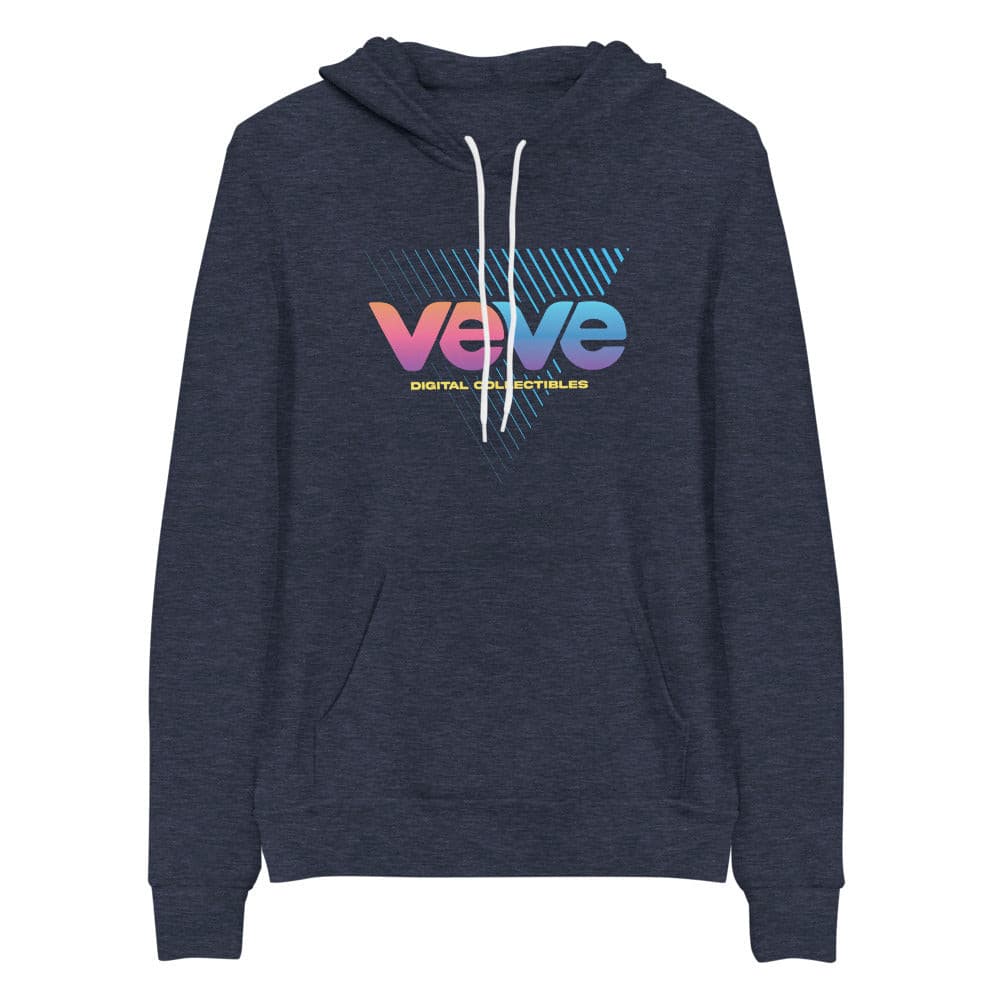 heather navy blue Veve Collectables Vaporwave Logo unisex hoodie