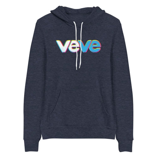 heather navy blue Veve Collectables Primary Glow Logo unisex hoodie