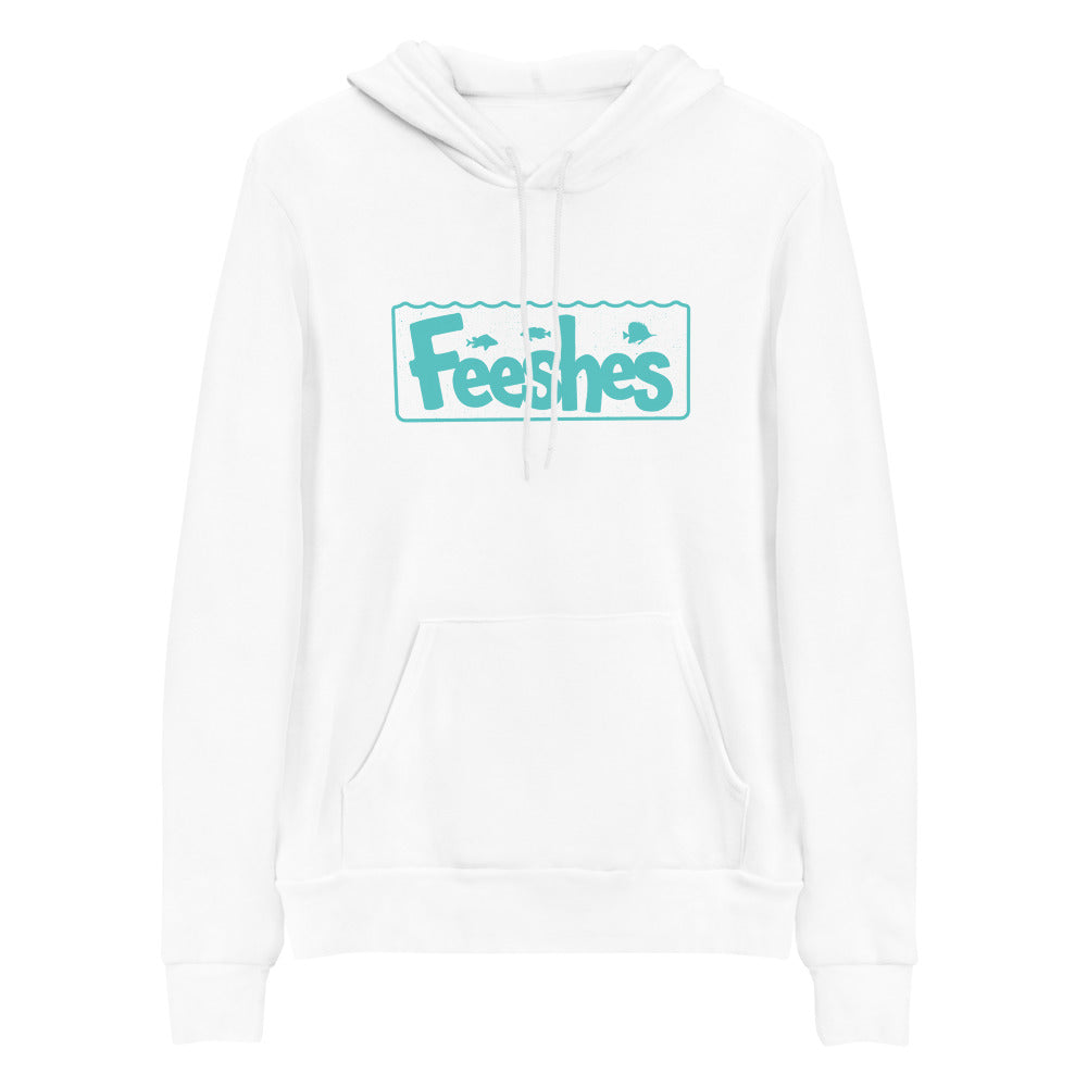 white Feeshes Tank Logo unisex hoodie