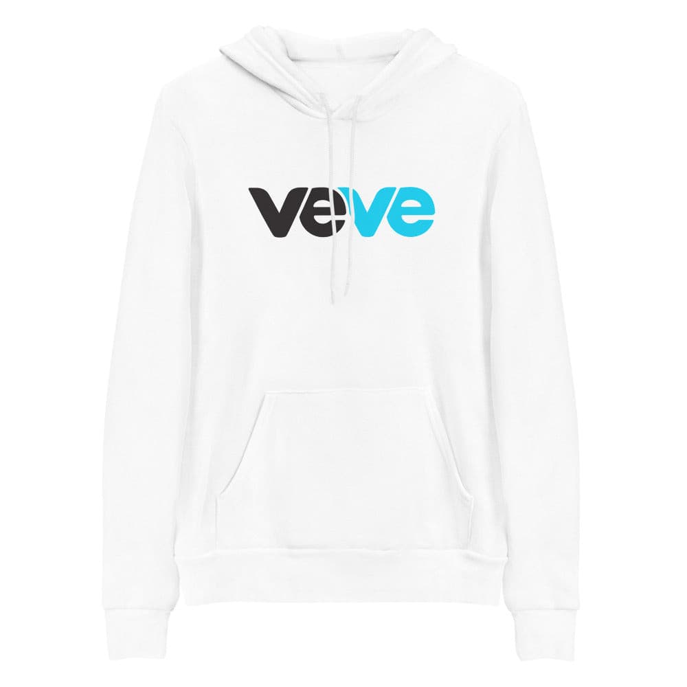 white Veve Digital Collectables Logo Unisex hoodie
