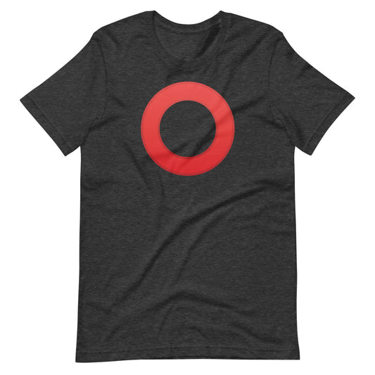 Heather Dark Grey Ecomi OMI Red Circle Logo t-shirt