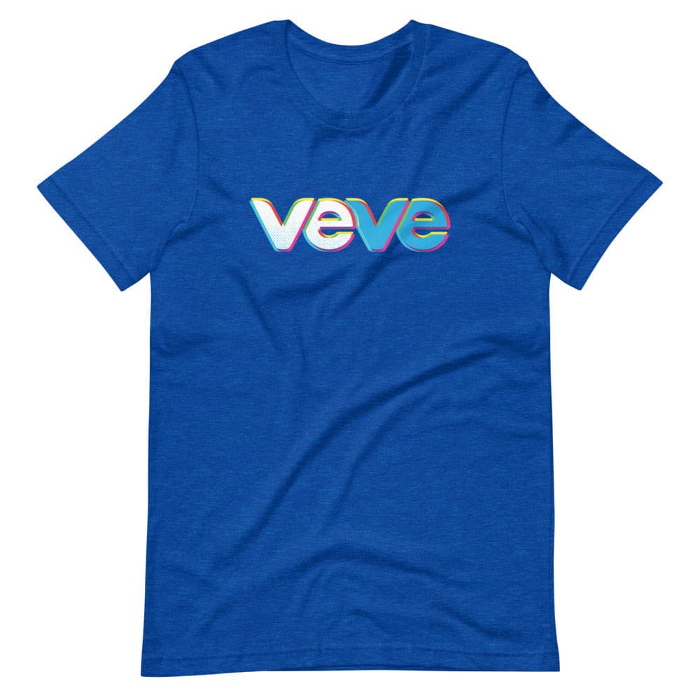 heather blue Veve Collectables Primary Glow Logo t-shirt